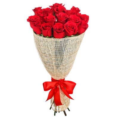 Bouquet of 15 Red Roses