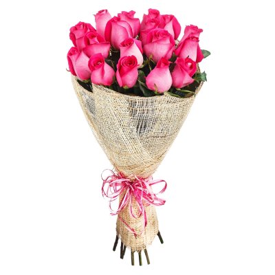 Bouquet of 15 Pink Roses
